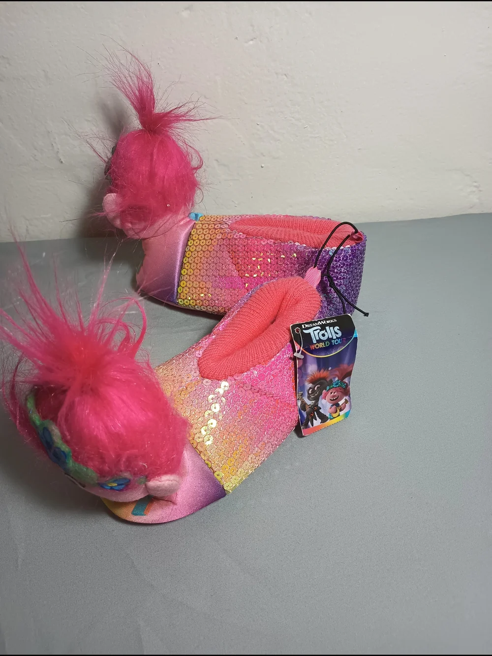 Dreamworks Trolls World Tour Girls' Poppy Slippers